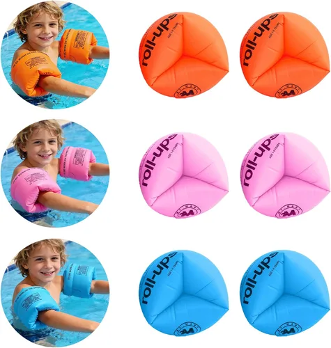 Vista 9 de dfjdskl Arm floaties for Kids - Inflatable Swim Arm Bands, Soft Waterproof PVC Floaties for Swimming Learning, Adult Arm Floaties, Comfortable