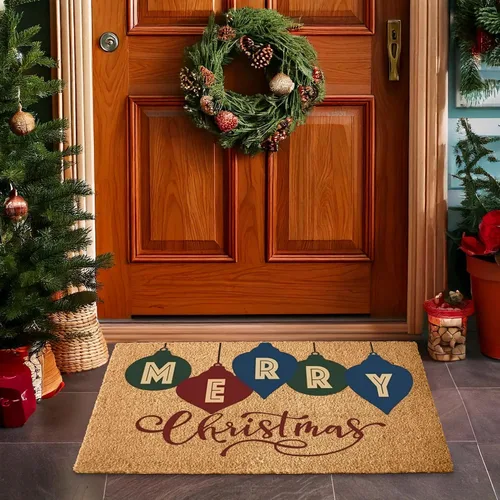 Vista 33 de LuxUrux Alfombra de Fibra de Coco de Bienvenida - Respaldo Extra Resistente, 17'' x 30'' Alfombra Natural para Puerta - Fácil de Limpiar, Hermoso