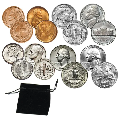 Vista 2 de Kit de iniciación de colección de monedas, incluye monedas clásicas para tu colección de monedas.
