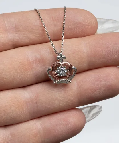Vista 2 de Epic Wife If Dreams Really do Come True Then I Will Have Found a Way to Love You Perfect Holiday Crown Pendant Necklace from Wife