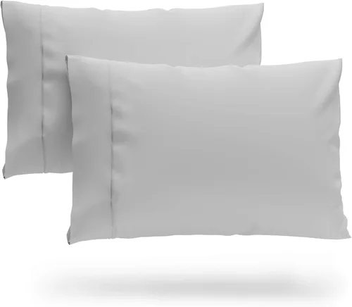 Vista 8 de Cosy House Collection Juego de 2 fundas de almohada de rayón de alta calidad derivado de bambú, ropa de cama ultrasuave, refrescante y transpirable