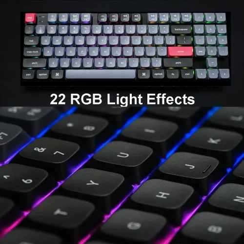 Vista 9 de Keychron K13 Pro Teclado mecánico inalámbrico ultra delgado QMK/VIA, macro programable intercambiable en caliente, 80% diseño RGB retroiluminado
