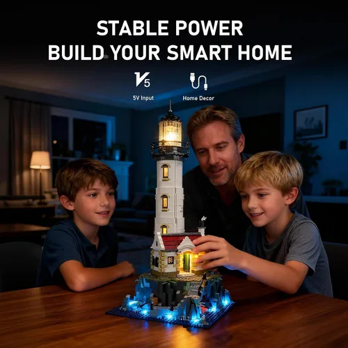 Vista 5 de BRIKSMAX Kit de iluminación LED para LEGO-21335 Faro Motorizado - Compatible con modelo de bloques de construcción Lego Ideas - No incluye el set