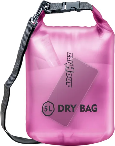 Vista 12 de Bolsa impermeable de almacenamiento transparente con tapa enrollable - Bolsa seca de 2 l/5 l/10 l/20 l, adecuada para viajes, natación, kayak Blanco