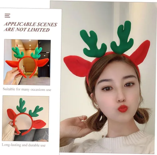 Vista 7 de Abaodam 5pcs Antler Headband Santa Claus Costume for Kids Christmas Elk Headband Antler Hair Hoops Disfraz De Santa Claus Para Adulto Elk Antlers