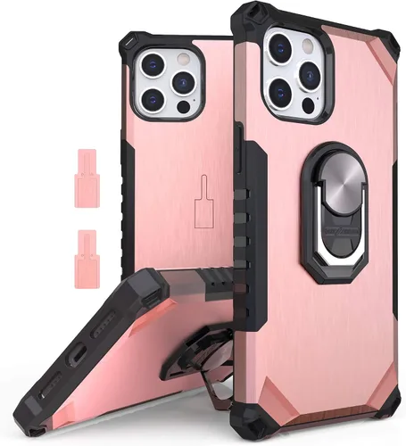 Vista 11 de Tri-Shield 2.0 - Funda para teléfono compatible con iPhone 12 Pro Max, ventilación fresca de grado militar con soporte de anillo extraíble
