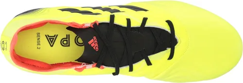 Vista 5 de adidas Tenis de fútbol americano para adultos Copa Sense.2, Team Solar YellowBlackSolar Red, 12 Women12 Men
