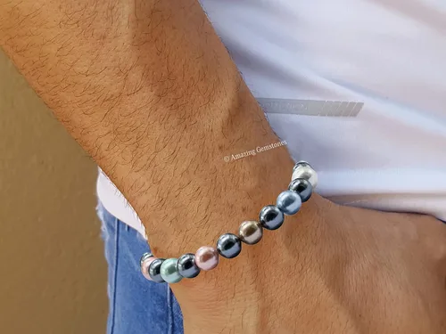 Vista 682 de Amazing Gemstone Crystal Bracelet for Women Men's Gifts - Protection Healing Crystal Bracelet - 8mm Gemstone Beaded Stretchable Bracelet Pulseras