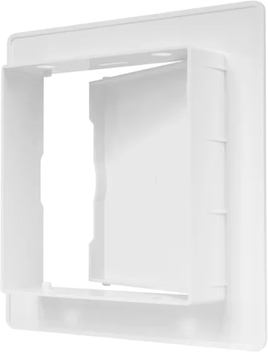 Vista 5 de Panel de acceso de plástico blanco de 4 x 4 pulgadas. Panel de puerta de eje de servicio. Plomería, electricidad, calefacción, panel de acceso