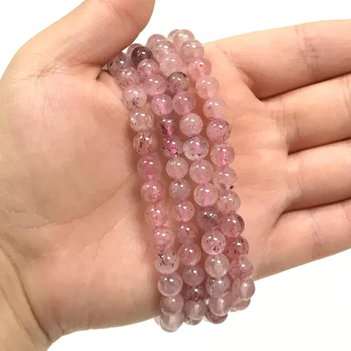 Vista 606 de Gem Avenue Handmade Round Bead Stretch Bracelet Unisex Natural Stone Beaded Jewelry for Men & Women, Elastic Wristband for Daily Wear