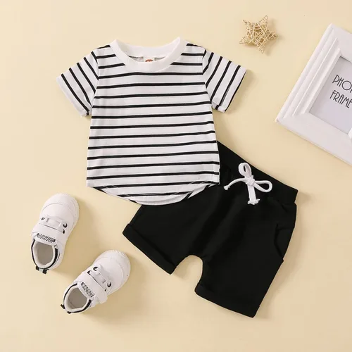 Vista 2 de Aimaopao Ropa de verano para bebés y niños pequeños, camiseta de manga corta