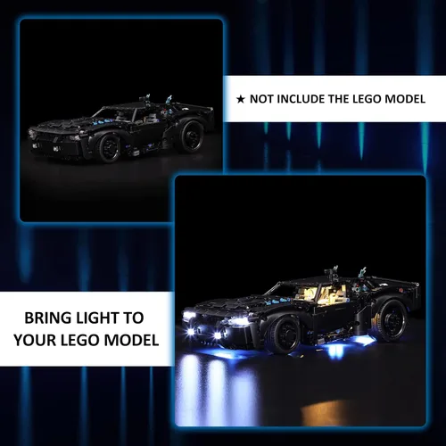 Vista 6 de YEABRICKS Luz LED para Lego-42127 Technic The Batmobile Building Blocks Model (Lego Set no incluido)