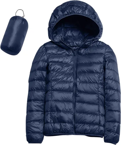 Vista 5 de Chaqueta para mujer, ligera, con capucha, resistente al viento, de manga larga, delgada, cálida, abrigo para exteriores