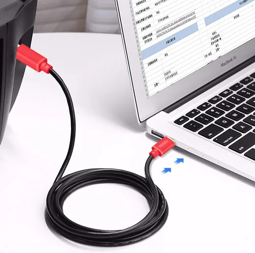 Vista 3 de Tan QY Cable de impresora de 10 pies, USB 2.0 de alta velocidad chapado en oro, cable de escáner de impresora A macho a B macho para HP, Canon