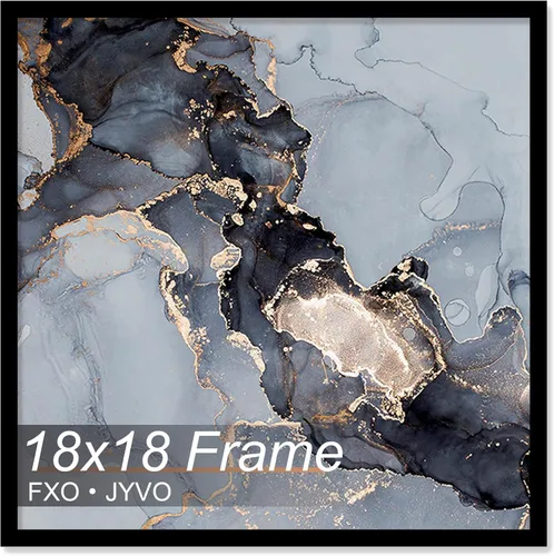 Vista 67 de Fxojyvo Marco de 4 x 4 pulgadas, marco negro para póster cuadrado de 4 x 4, peso ligero y altamente transparente, marco de 4 x 4 para pared, 1