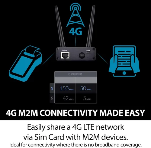 Vista 3 de D-Link 4G LTE (Cat 4) a Gigabit Ethernet módem/puente, mejor para aplicaciones M2M, compatible con OpenVPN, plataforma de servicio empresarial