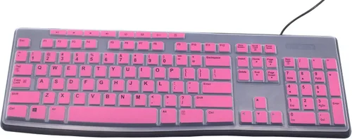 Vista 9 de Funda de teclado ultradelgada de silicona para PC de escritorio compatible con teclado inalámbrico Logitech MK295 MK275 MK270, teclado Logitech K200