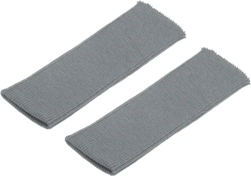 Vista 25 de MECCANIXITY Puños elásticos con bordes acanalados de 4 x 3.5 pulgadas, tela de algodón, cinta elástica para coser, color negro, 1 par