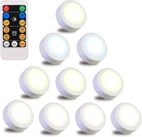 Vista 10 de Bombilla LED E27/E26 regulable, bombillas recargables con control remoto para dormitorio, oficina, sala de estar (1 unidad)