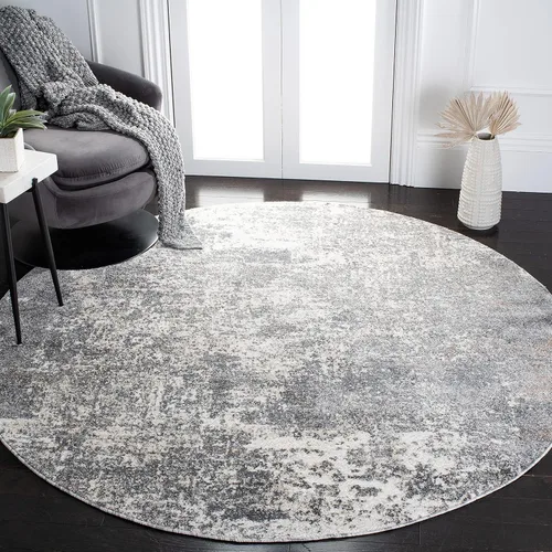 Vista 20 de SAFAVIEH Aston Collection - Alfombra decorativa, 2 x 4 pies, marfil y gris, diseño abstracto moderno, no desprende pelusa y de fácil cuidado, ideal