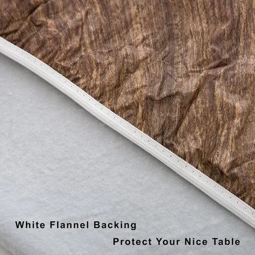 Vista 142 de LIBERECOO Mantel redondo de vinilo ajustable con reverso de franela, borde elástico, impermeable, resistente a las manchas, mantel lavable