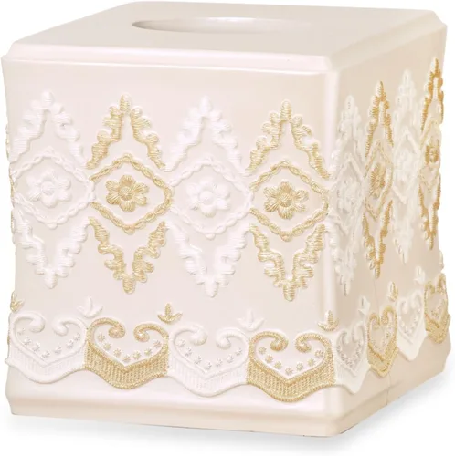 Vista 4 de Popular Bath Arabella - Cortina de ducha de lujo beige – Elegante decoración de baño, impermeable, resistente al moho, resistente a la decoloración