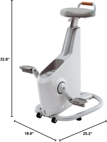 Vista 7 de Lifespan Fitness Bicicleta de oficina Ampera, bicicleta de escritorio con generación de energía con materiales HIPS ecológicos y sostenibles, puerto