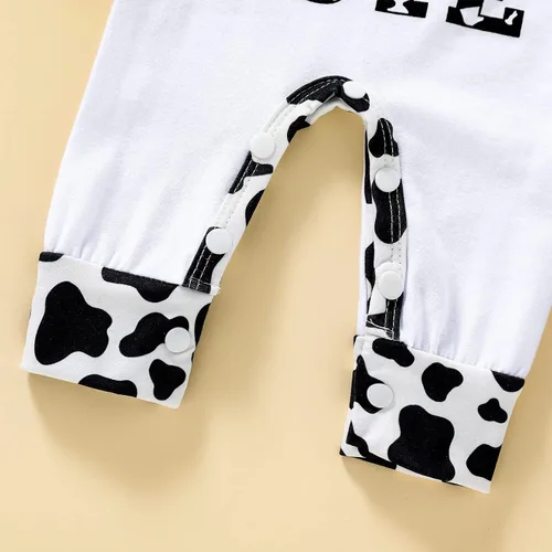 Vista 6 de GRNSHTS Conjunto de ropa para bebé recién nacida, mameluco con estampado de letras, sombrero+diadema para llegar a casa