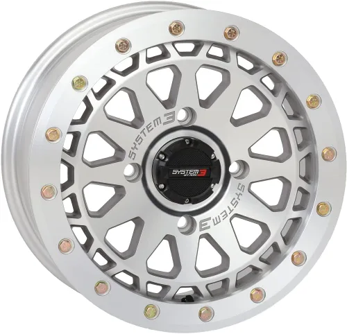 Vista 2 de Bundle - 9 Items: System 3 SB-6 15" Wheels Machined (6+1) 32" Crawler XG Tires [4x156 Bolt Pattern 12mmx1.5 Lug Kit]