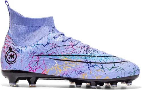 Vista 3 de Zapatos de fútbol para hombre, botas de fútbol de alta calidad, para el cuidado del tobillo, tenis deportivos para entrenamiento en interiores