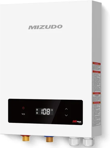 Vista 11 de Calentador de agua eléctrico sin tanque de 11kW, MIZUDO calentador de agua caliente instantáneo de 240 voltios, hasta 2.6 GPM para 1-2 puntos
