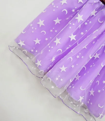 Vista 7 de AOVCLKID Disfraz de princesa para niñas pequeñas disfraz de cosplay de Halloween vestido elegante de paty