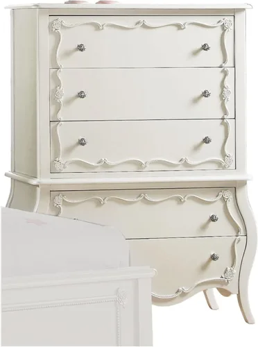 Vista 3 de ACME Edalene Twin Bed- Blanco perla