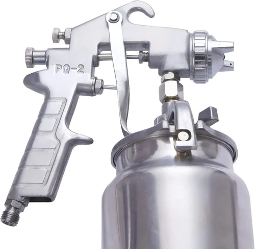 Vista 3 de Pistola pulverizadora profesional de alimentación por sifón, boquilla de 0.071 in para rociar pinturas a base de aceite o látex, con kits