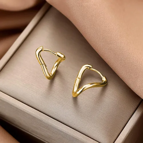 Vista 5 de Reffeer Aretes de aro curvados de plata de ley 925 para mujeres y adolescentes, aretes de aro cuadrados minimalistas trenzados