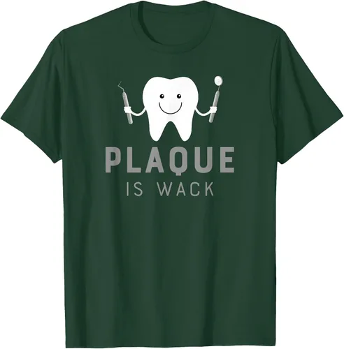 Vista 77 de Plaque is Wack Funny Dental Hygienist T-Shirt Asphalt Grey