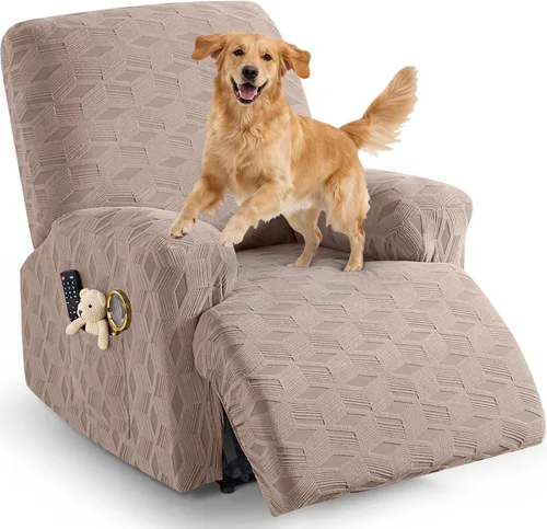 Vista 54 de TAOCOCO Funda para Reclinable de 3 Piezas, Fundas para Silla Reclinable, Funda Elástica de Jacquard para Silla Reclinable, Protector de Muebles