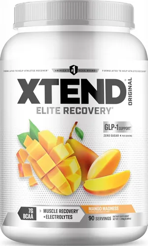Vista 15 de Xtend Polvo Original BCAA, 7g de BCAAs y 2.5g de L-Glutamina para la Recuperación Muscular, Hidratación y Músculo Delgado, Bebida Sin Azúcar