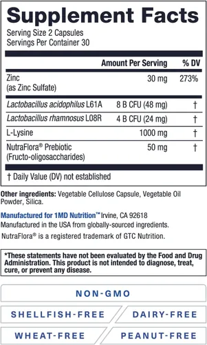 Vista 6 de 1MD Nutrition ImmunityMD - Probiótico para la salud inmunológica Potentes cepas probióticas seleccionadas por médicos con prebiótico - Promueve