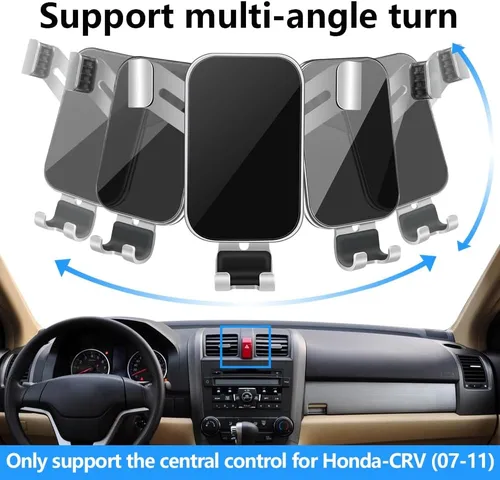 Vista 5 de LUNQIN - Soporte para teléfono de coche para Honda CR-V CRV 2007 2008 2009 2010 2011 Auto Interior Accesorios Mejor Teléfono Celular Soporte