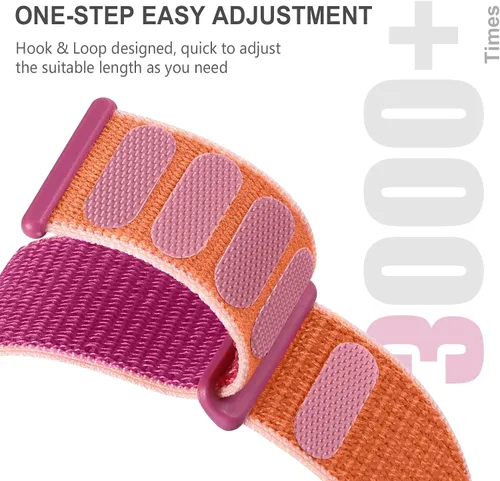 Vista 2 de Getino Compatible con Fitbit Versa 3 4 Fitbit Sense/Sense 2 bandas para mujeres y hombres, correa deportiva ajustable de nailon elástica compatible