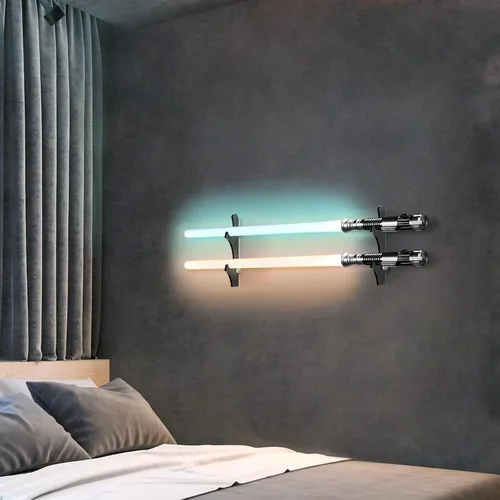 Vista 7 de TOPNEW Soporte de Pared para Sable de Luz, Soporte y Exhibidor de Sable de Luz Acrílico Adecuado para Espadas, Sable de Luz, Regalo