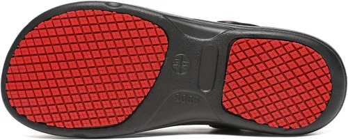 Vista 3 de Zapatos de trabajo de seguridad antideslizantes para hombres y mujeres, para enfermería de jardín, resistentes al agua, para cocina, chef, Negro, 9