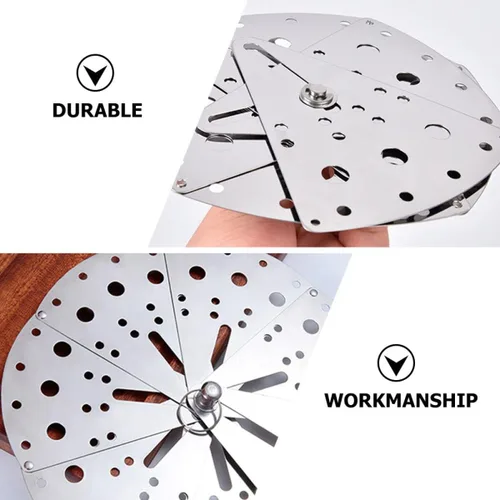 Vista 2 de Cabilock Tapa de acero inoxidable para hervir sobre la tapa multifuncional para olla cocina cubierta antiderrames plegable fácil de limpiar