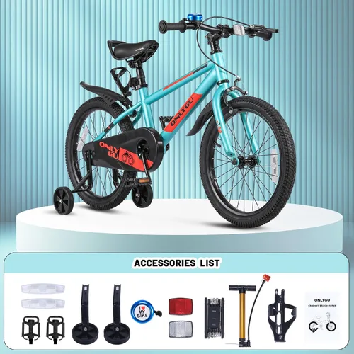 Vista 6 de Elegante bicicleta para niños de 4 a 9 años, fácil de montar, segura y estable, ruedas de 16 a 18 pulgadas, colores vibrantes, incluye ruedas