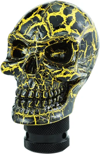 Vista 9 de Palanca de cambios con forma de calavera para palanca de cambios de velocidad, ajuste universal para la mayoría de los coches