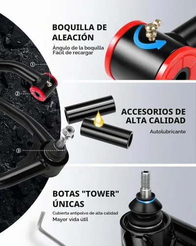 Vista 2 de Brazos de control superiores de 2-4 pulgadas para Silverado 1500/Sierra 1500 2007-2018, kit de brazo de control de suspensión dynofit para Tahoe