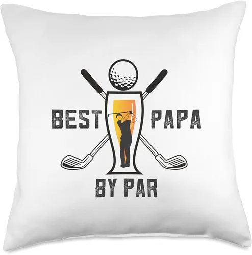 Vista 4 de Best Dad By Par Funny Golf Lover Quote Throw Pillow