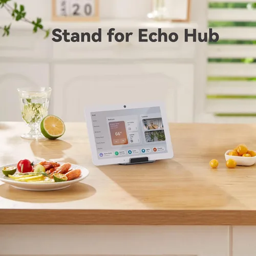 Vista 3 de Soporte inclinable compatible con Echo Show 15 y Echo Hub, bandeja Negro