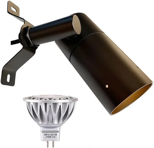 Vista 6 de Arrownine Luces de iluminación de paisaje, bajo voltaje, luces montadas en árbol de pared al aire libre, reemplazable, bombilla LED MR16, acabado